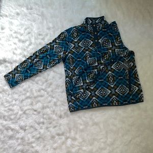 Eddie Bauer Quest fleece snap mock-neck